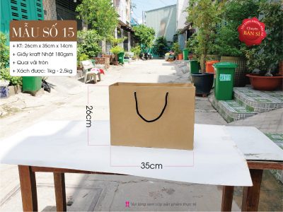 Kraft paper bag size L carrying Men's shoes boxes