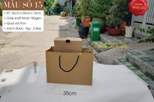 Kraft paper bag size L carrying Men's shoes Boxes