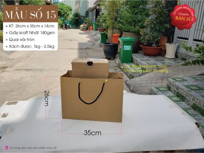 Kraft paper bag size L carrying Men's shoes Boxes