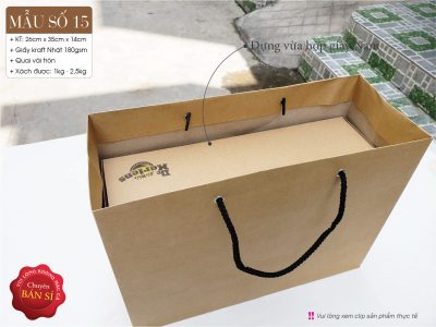Kraft paper bag size L - Carrying Men's Shoe Boxes