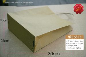 Túi giấy Kraft size M - Brown paper bags a4 size