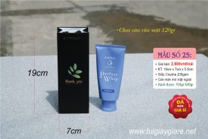 Túi giấy đựng được son nước, các loại chai lọ, tuýp sửa rửa mặt dạng hình trụ