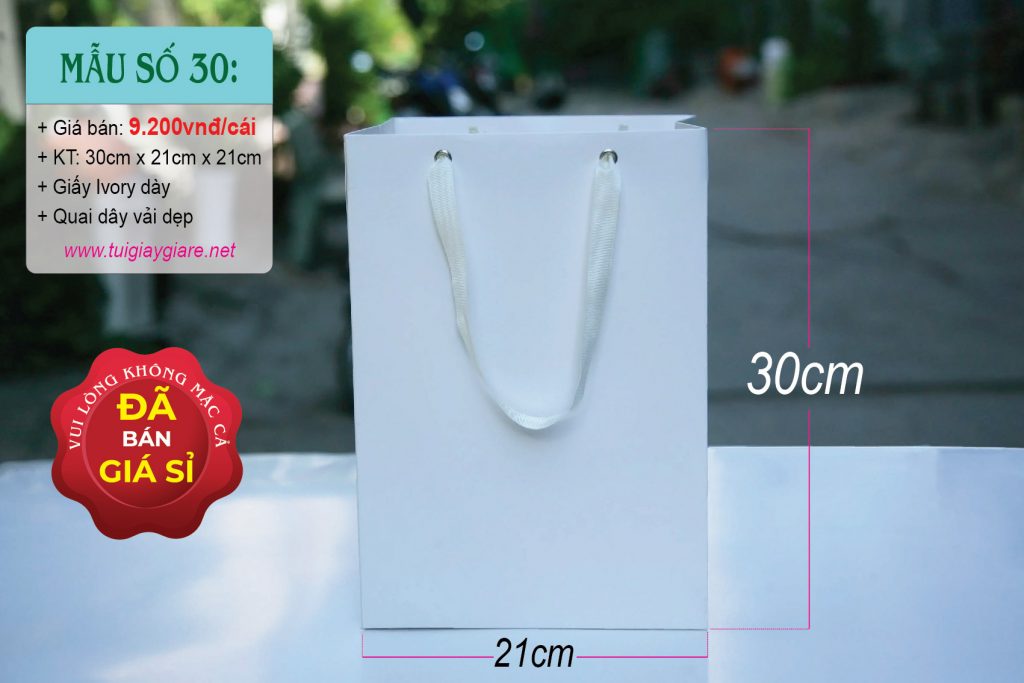 Túi giấy Đáy vuông size XL Túi đáy vuông size XL
