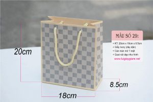 Túi giấy với họa tiết caro
