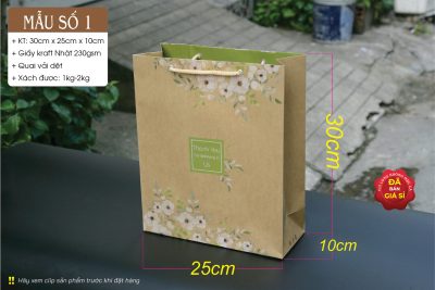 Túi được làm từ giấy kraft, dễ phân hủy trong môi trường tự nhiên