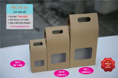 Hộp giấy kraft nắp xếp