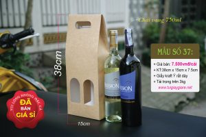 Hộp đựng rượu vang 2 chai