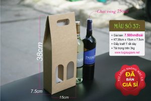 Hộp đựng rượu vang 2 chai