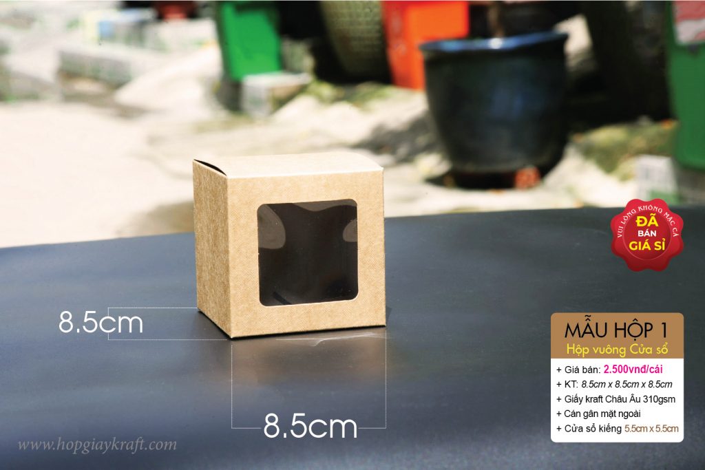 Kraft paper box with support