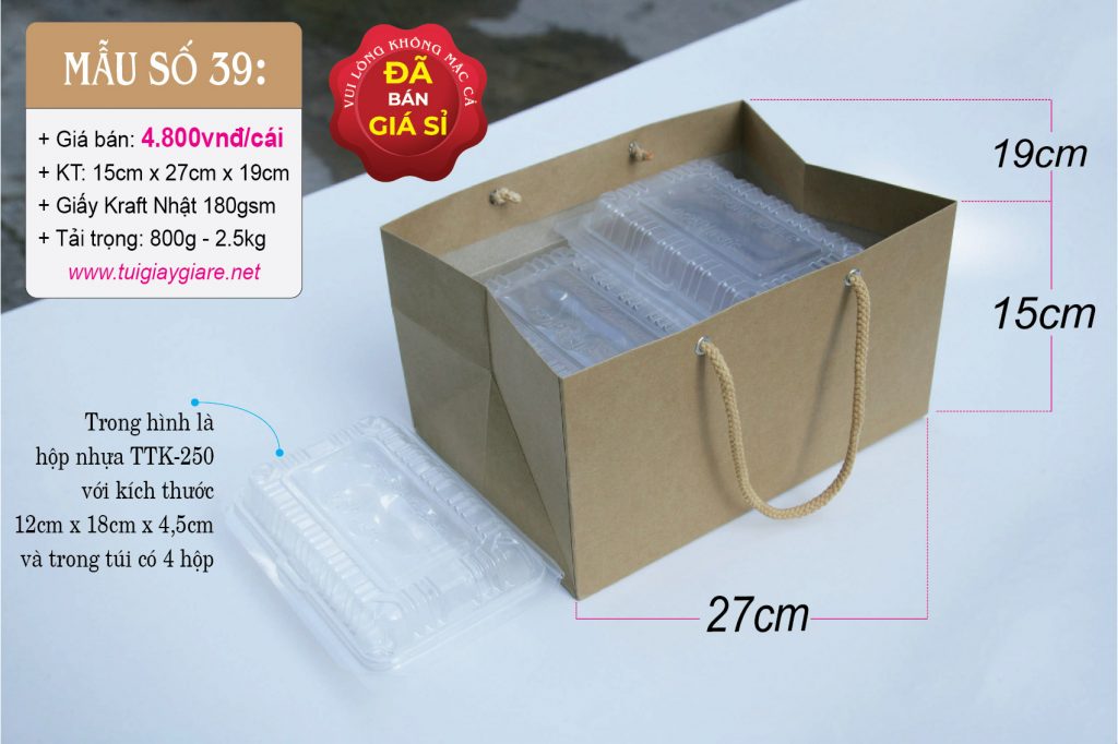 Túi giấy đựng hộp bánh