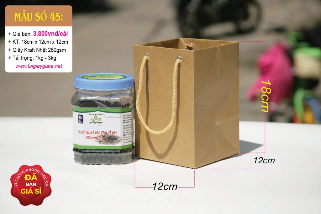 Túi giấy kraft đáy vuông