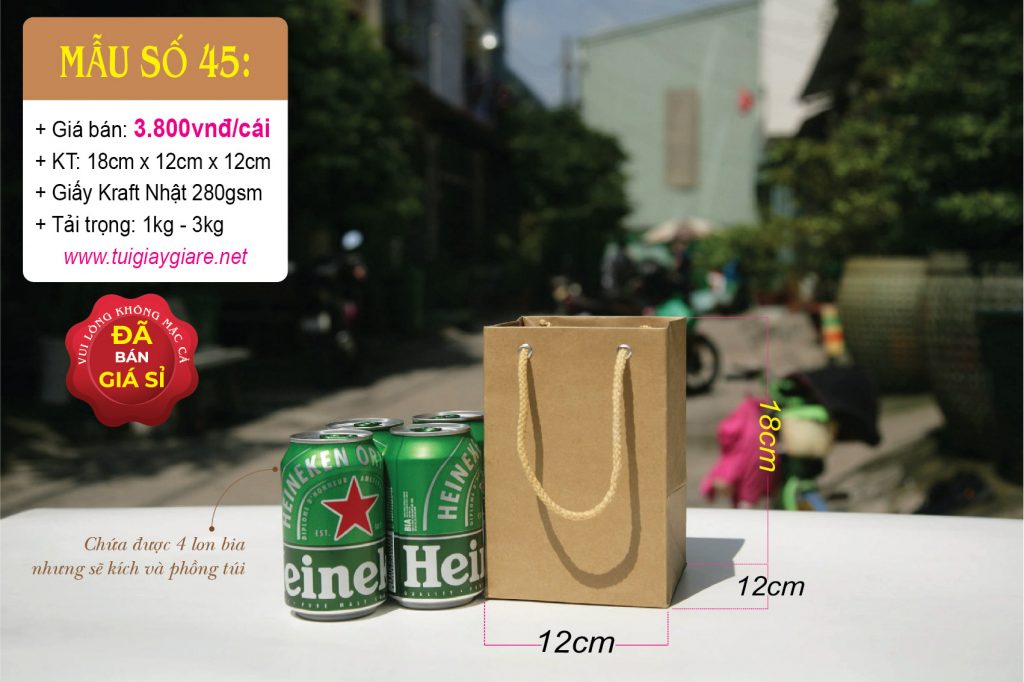 Túi giấy kraft đáy vuông