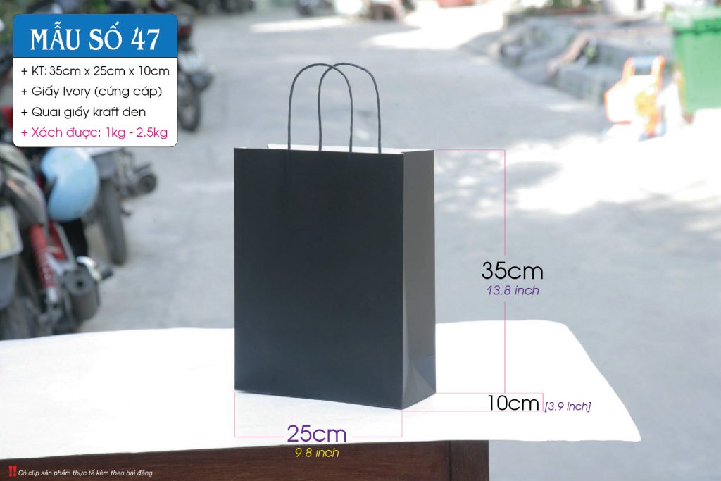 Túi giấy đen cao cấp