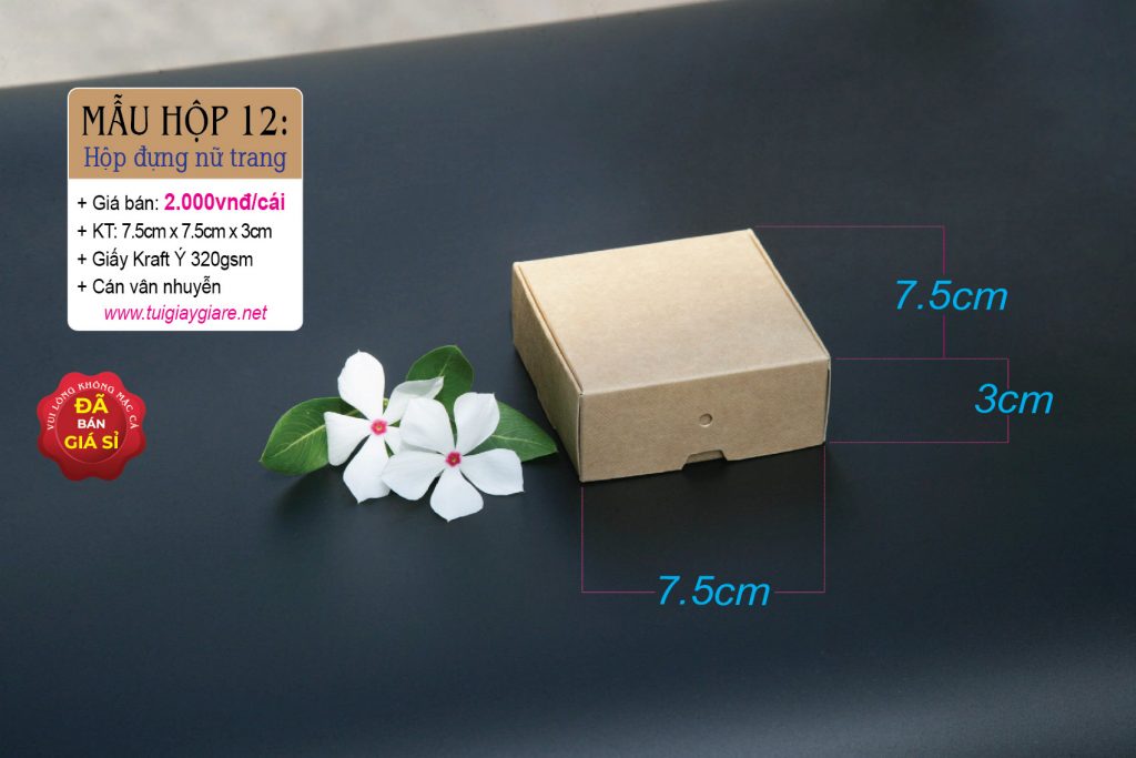 hộp giấy đựng hoa tai handmade