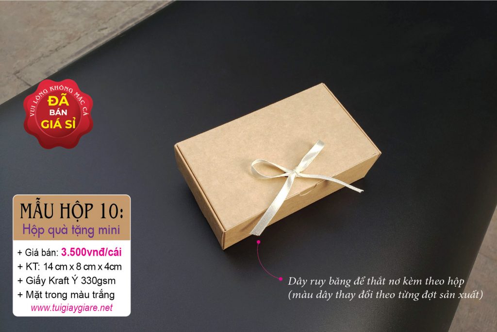 Hop giay kraft qua tang mini