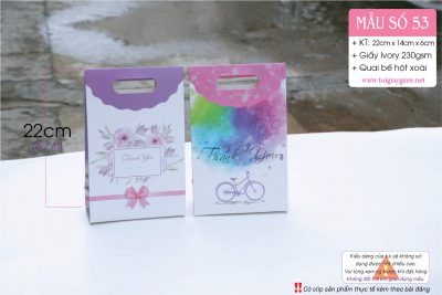 Túi giấy nắp gập size S - đựng quà tặng mỹ phẩm