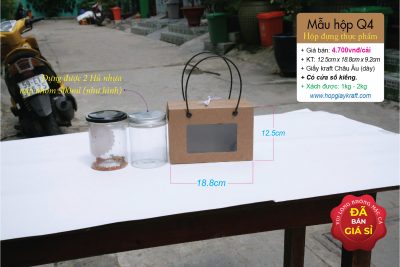 Hộp đựng thực phẩm - khô mực, hạt điều, đậu phộng, hủ nhựa 500ml