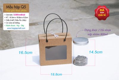 Hộp giấy đựng hạt điều rang
