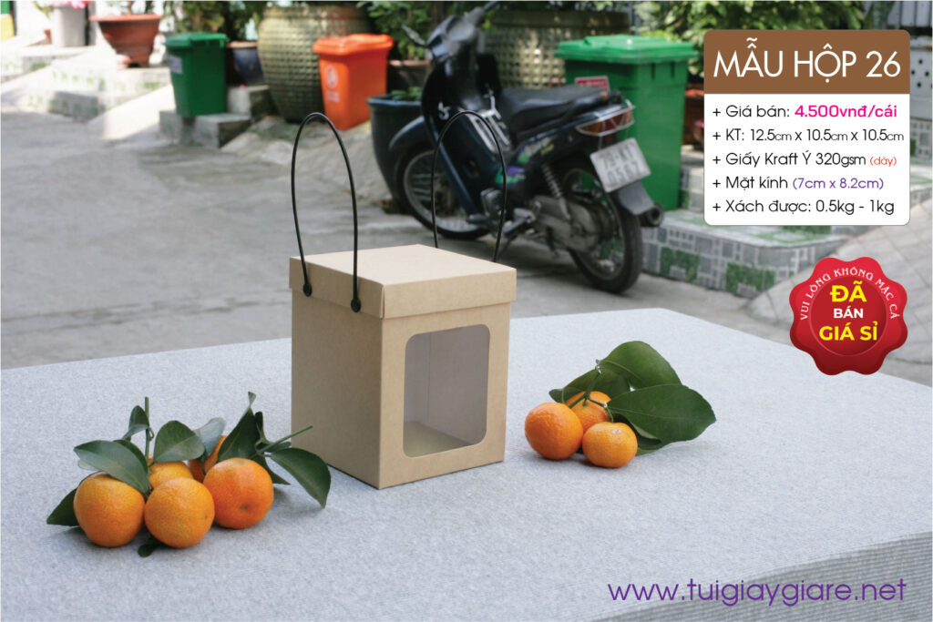 Hộp giấy kraft nắp rời - Đựng hàng hóa, quà tặng do cty Vũ Thị sản xuất và phân phối