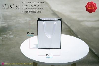 Mẫu túi giấy đẹp quai ruy băng - Được sản xuất & phân phối bởi cty Vũ Thị