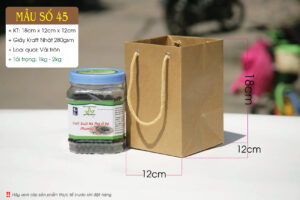 Mẫu 45: Túi đáy vuông 12cm