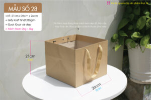 Mẫu 28: Túi đáy vuông 26cm
